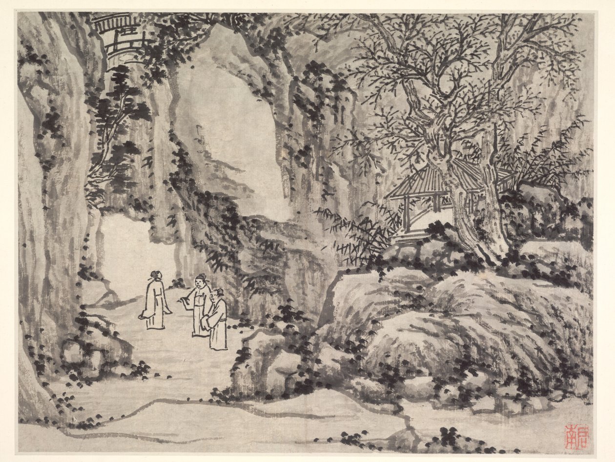 Tolv utsikt over Tiger Hill, Suzhou: The Sword Spring, Tiger Hill av Shen Zhou