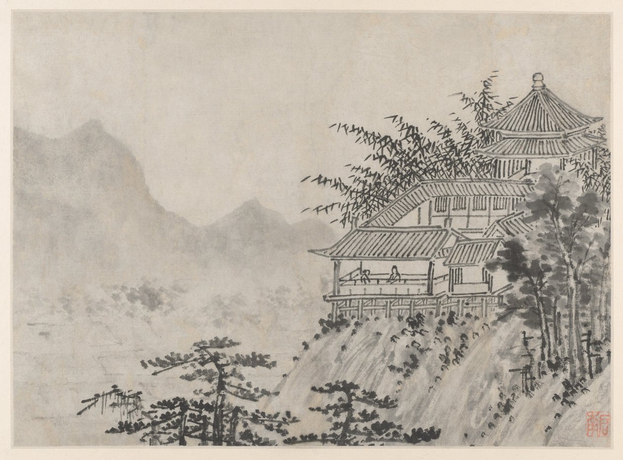 Tolv utsikt over Tiger Hill, Suzhou: The Thousand Acres of Clouds av Shen Zhou