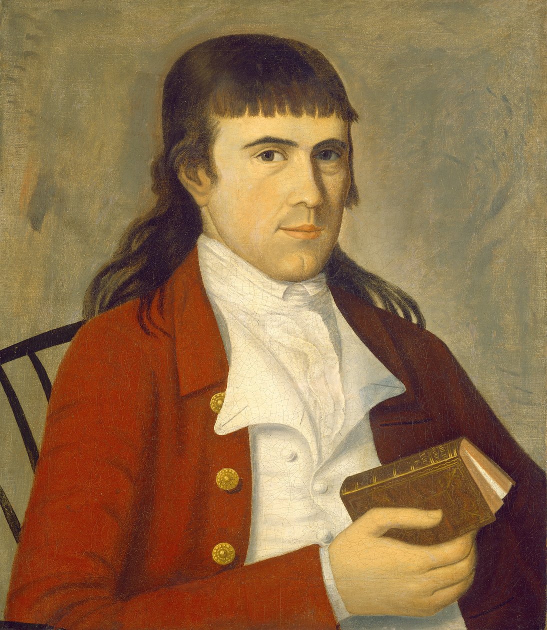 Portrett av en mann i rødt, ca. 17851790. av Sherman Limner