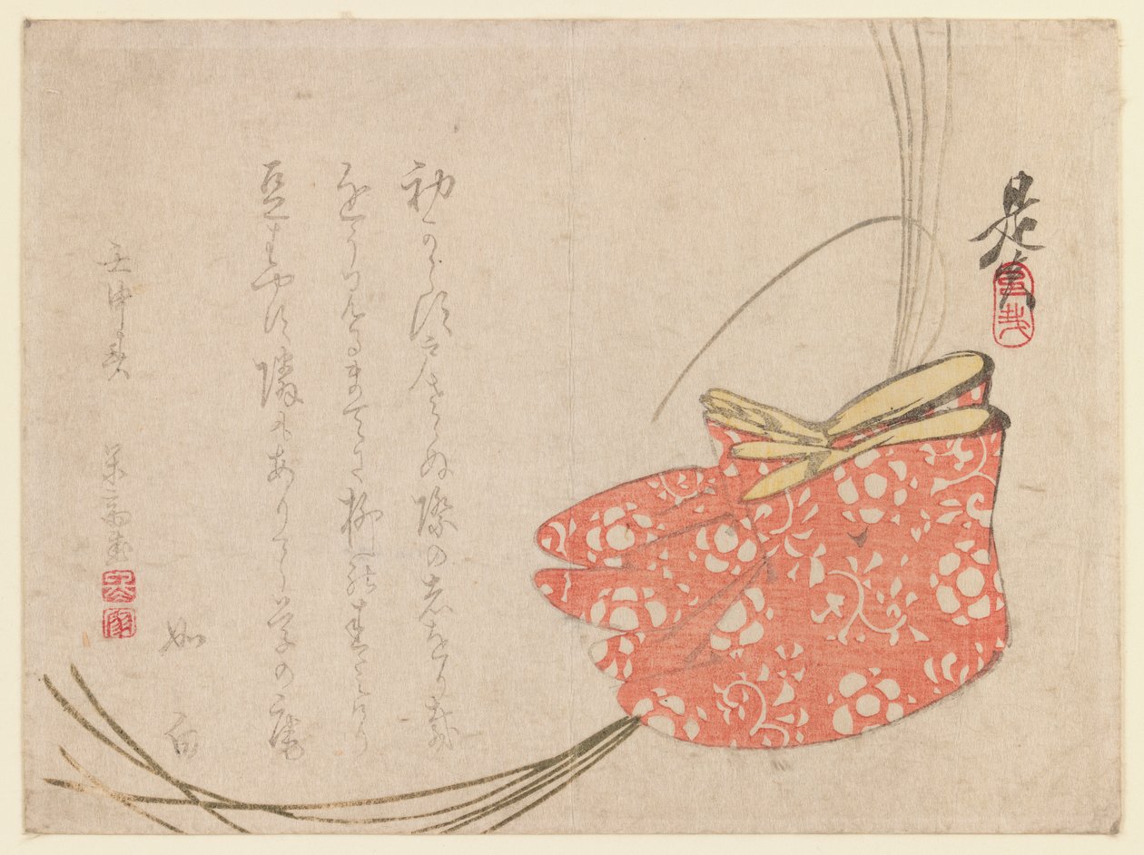 Surimono (treblokktrykk) av Shibata Zeshin