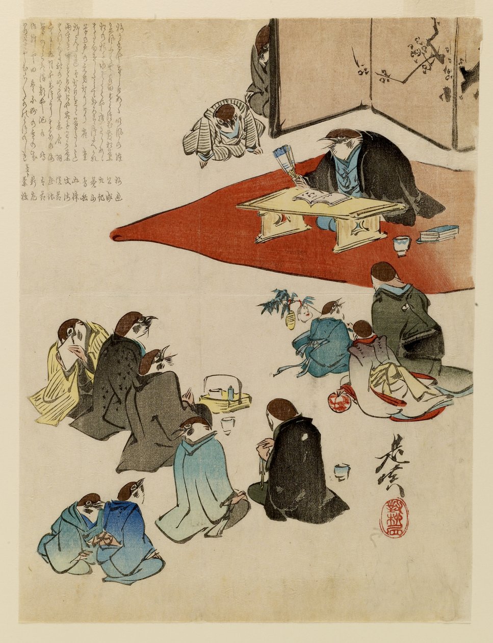 En poesilesning av Shibata Zeshin