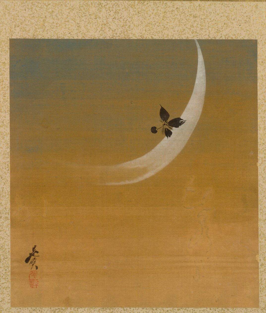 Crescent Moon fra Album of Paintings av den ærverdige Zeshin av Shibata Zeshin