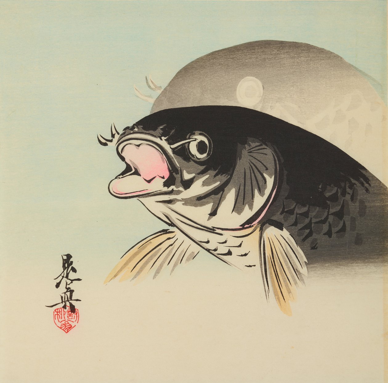 To fisker av Shibata Zeshin