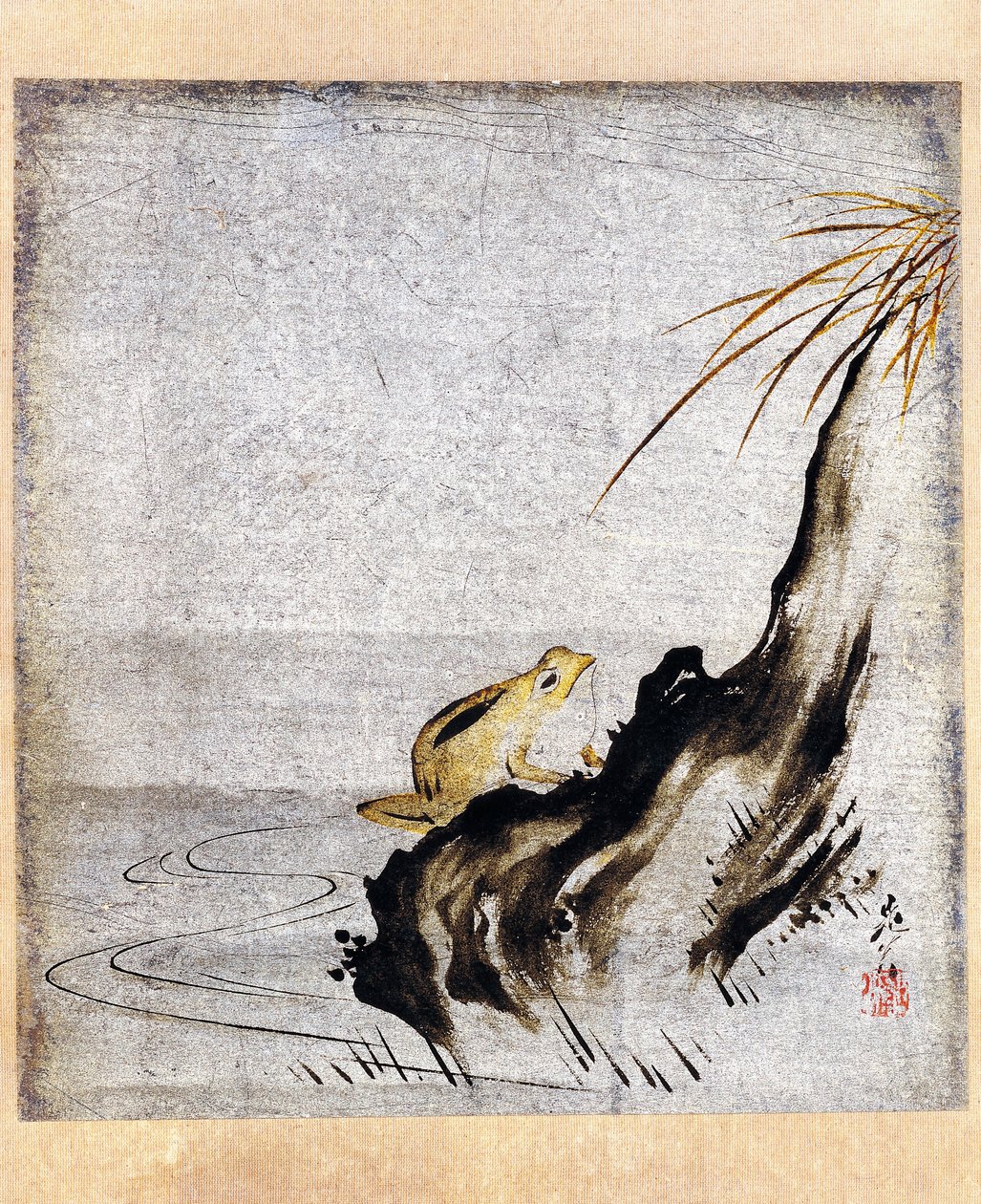 Frosk i dammen av Shibata Zeshin