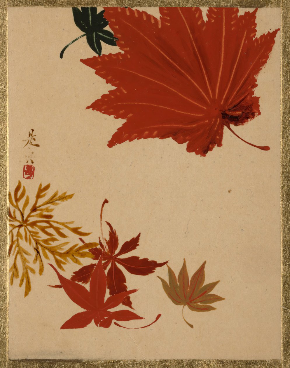 Lønnblader. av Shibata Zeshin
