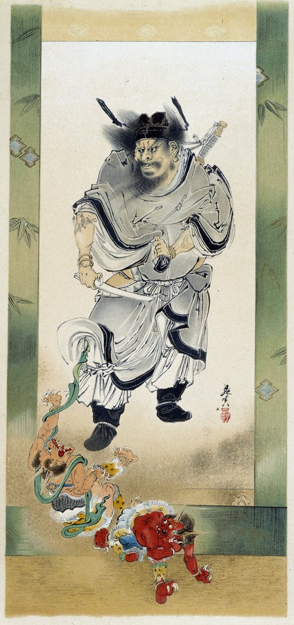 Shoki og demonene. Selvmaling av Shibata Zeshin av Shibata Zeshin