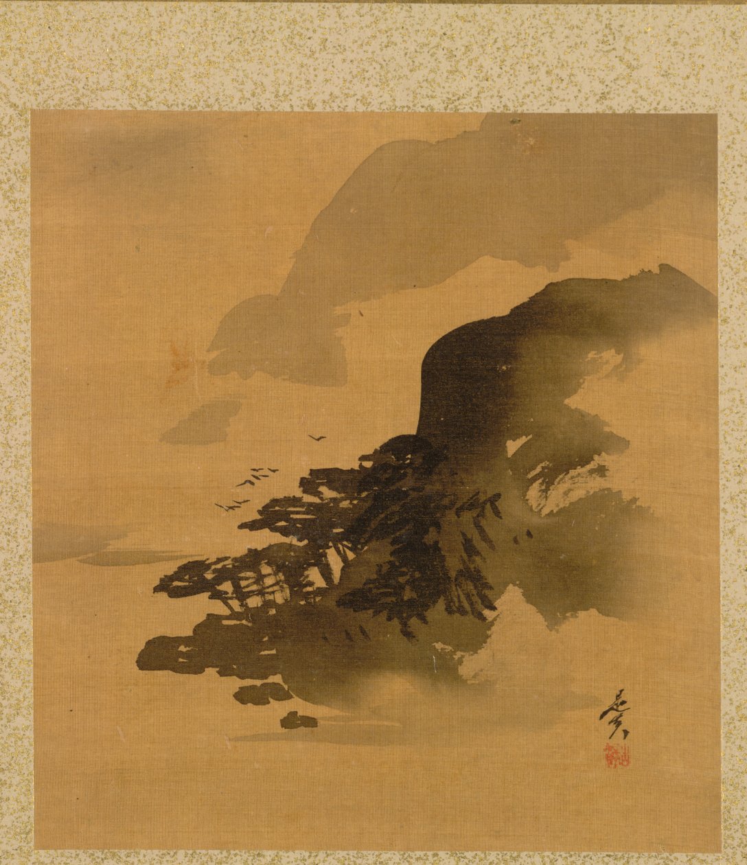Shoreline with Birds fra Album of Paintings av den ærverdige Zeshin av Shibata Zeshin