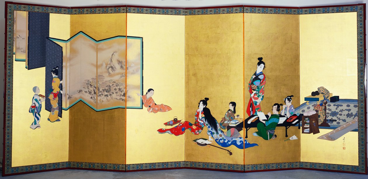 The Four Elegant Pastimes - Music, the Game of Go av Shibata Zeshin