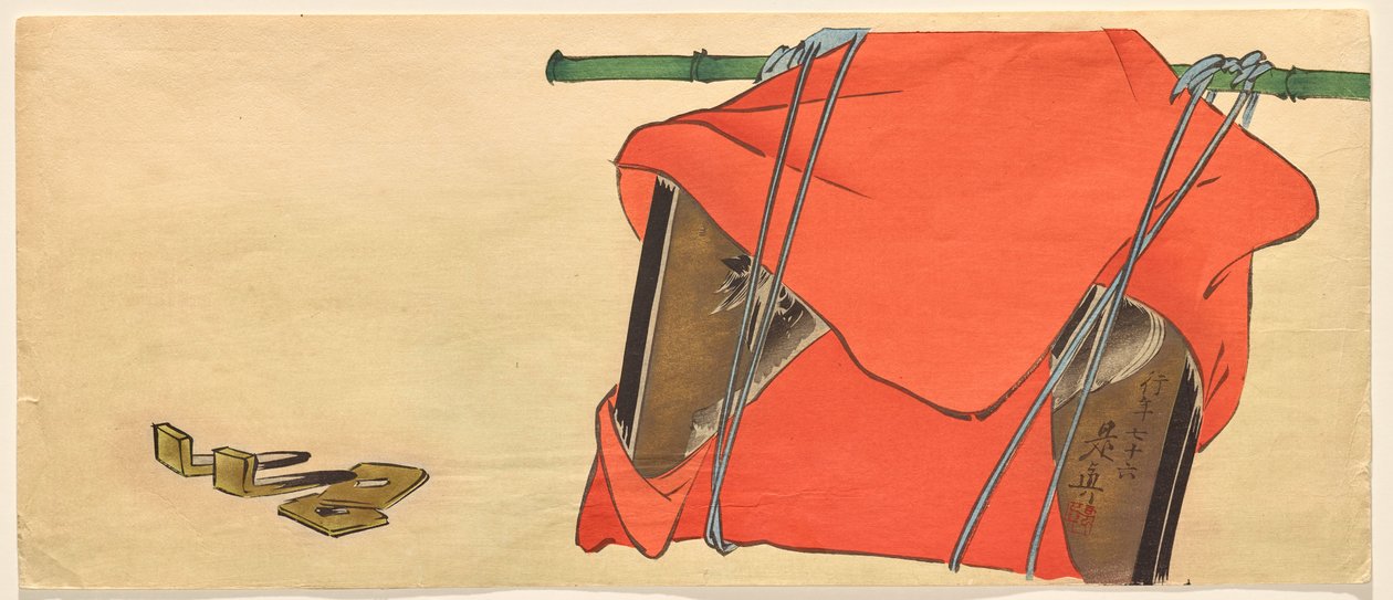 Votivtavle (ema) med en hest av Shibata Zeshin