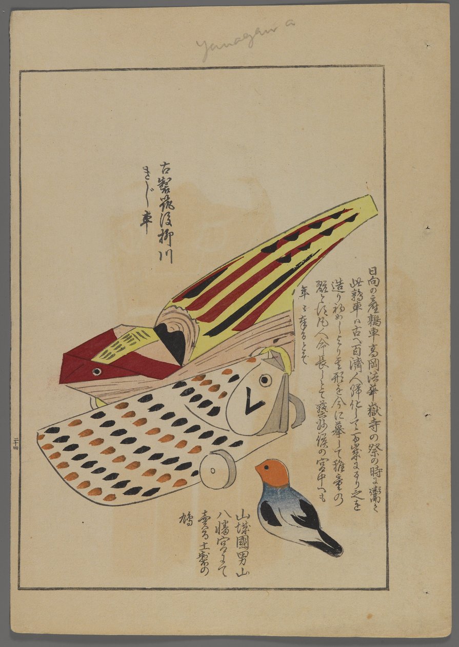 Japanske leker, fra Unai no tomo (A Childs Friends) av Shimizu Seifu, 1891-1923. Fugl, fisk og krypdyr. av Shimizu Seifu