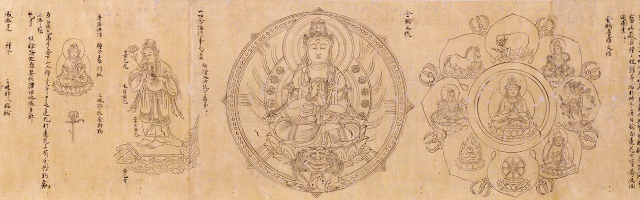 Buddhistiske guddommeligheter i to bind av Shinkaku
