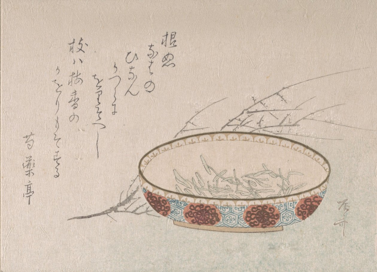Grein of Plum Blossoms and Bowl, 1800-tallet., 1800-tallet. av Shinsai
