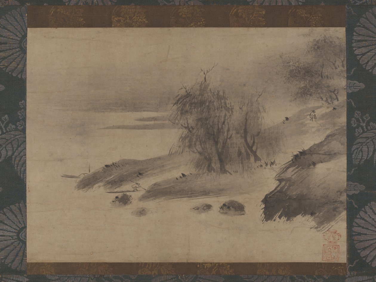 Ink Landscape Suiboku sansui zu, 1400-begynnelsen av 1500-tallet. av Shinso Soami