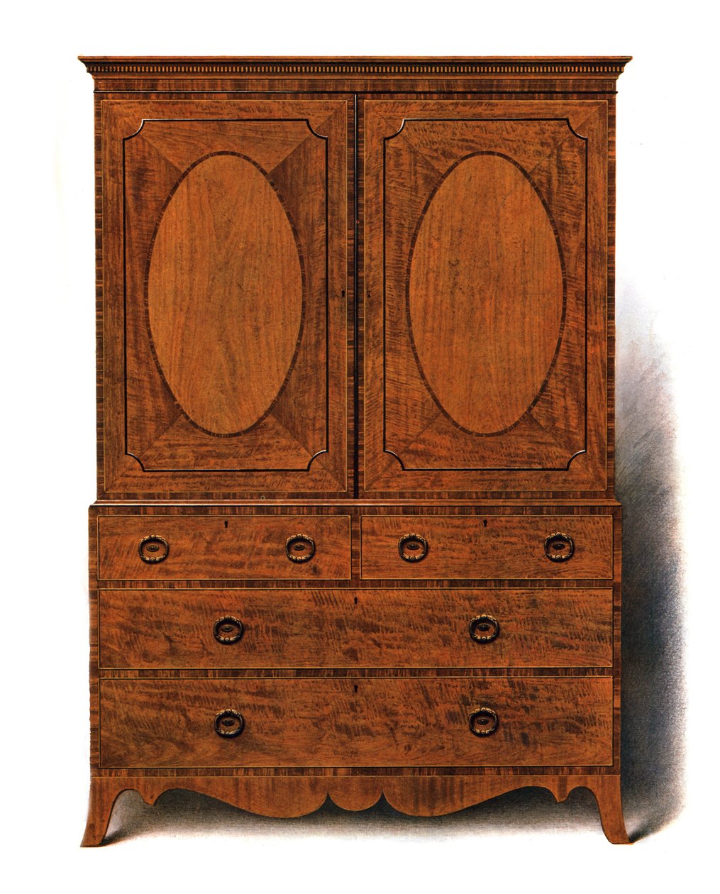 Mahogny and Satinwood Clothes Press, 1908. av Shirley Charles Llewellyn Slocombe