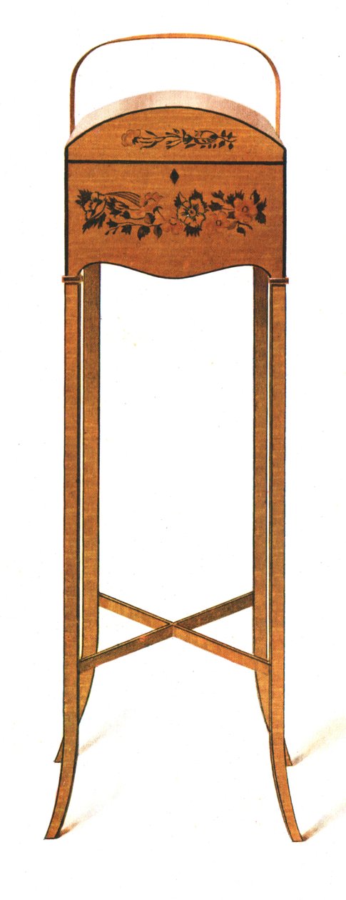 Malt sateng-tre arbeidsbord, 1908. av Shirley Charles Llewellyn Slocombe