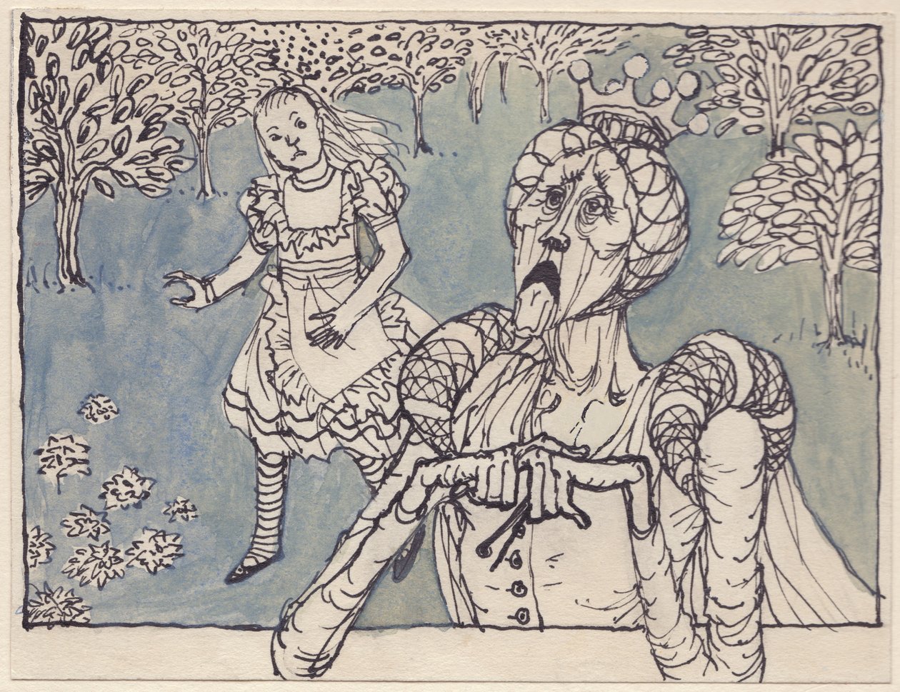 Alice og den hvite dronningen, 1953. av Shirley Markham