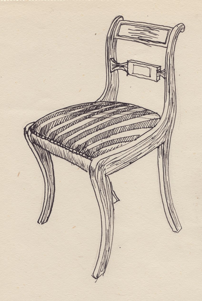 Stol med stripete sete, 1951. av Shirley Markham