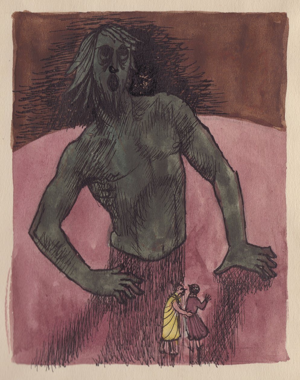 Dante og Virgil med giganten, 1951. av Shirley Markham