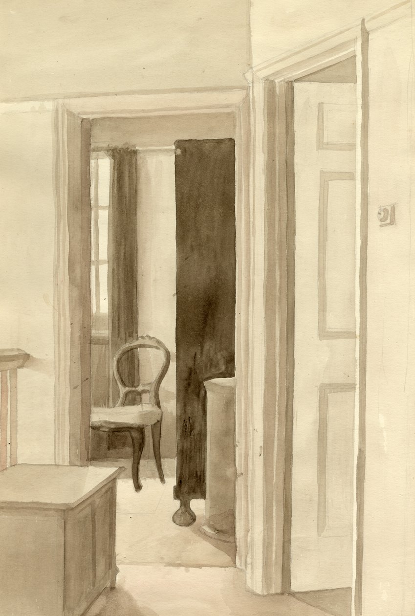 Interiør med stol, c1950. av Shirley Markham