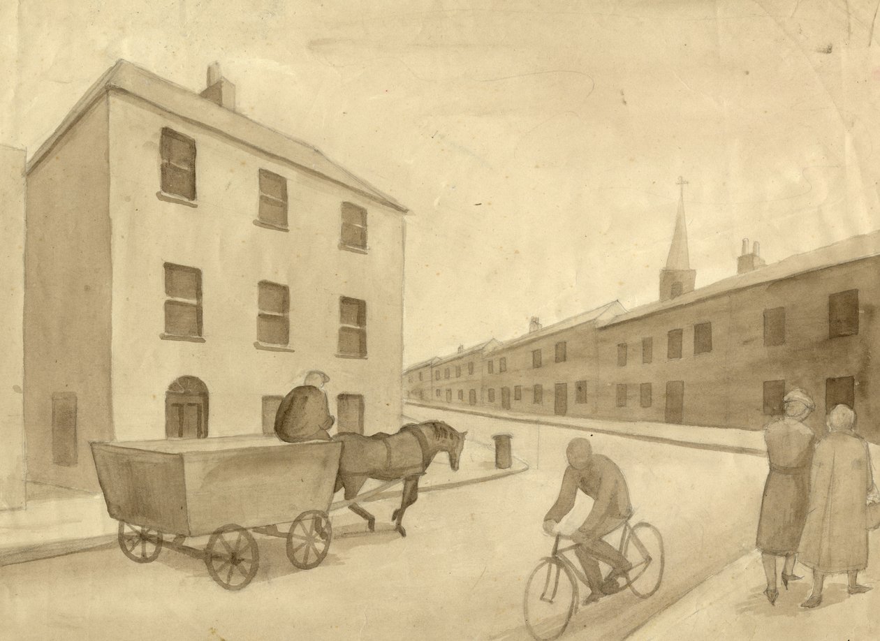 Monokrom gatebilde, 1951. av Shirley Markham