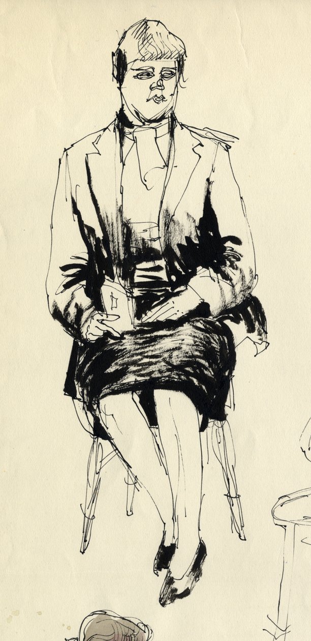 Sittende kvinne, 1953. av Shirley Markham
