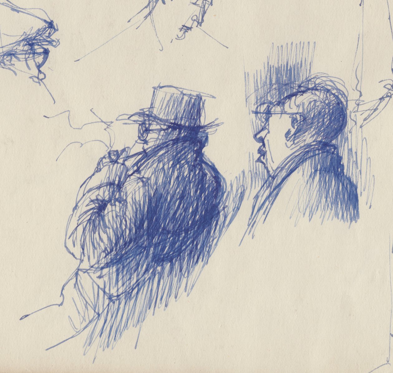 Studier, menn i hatter, c1950. av Shirley Markham