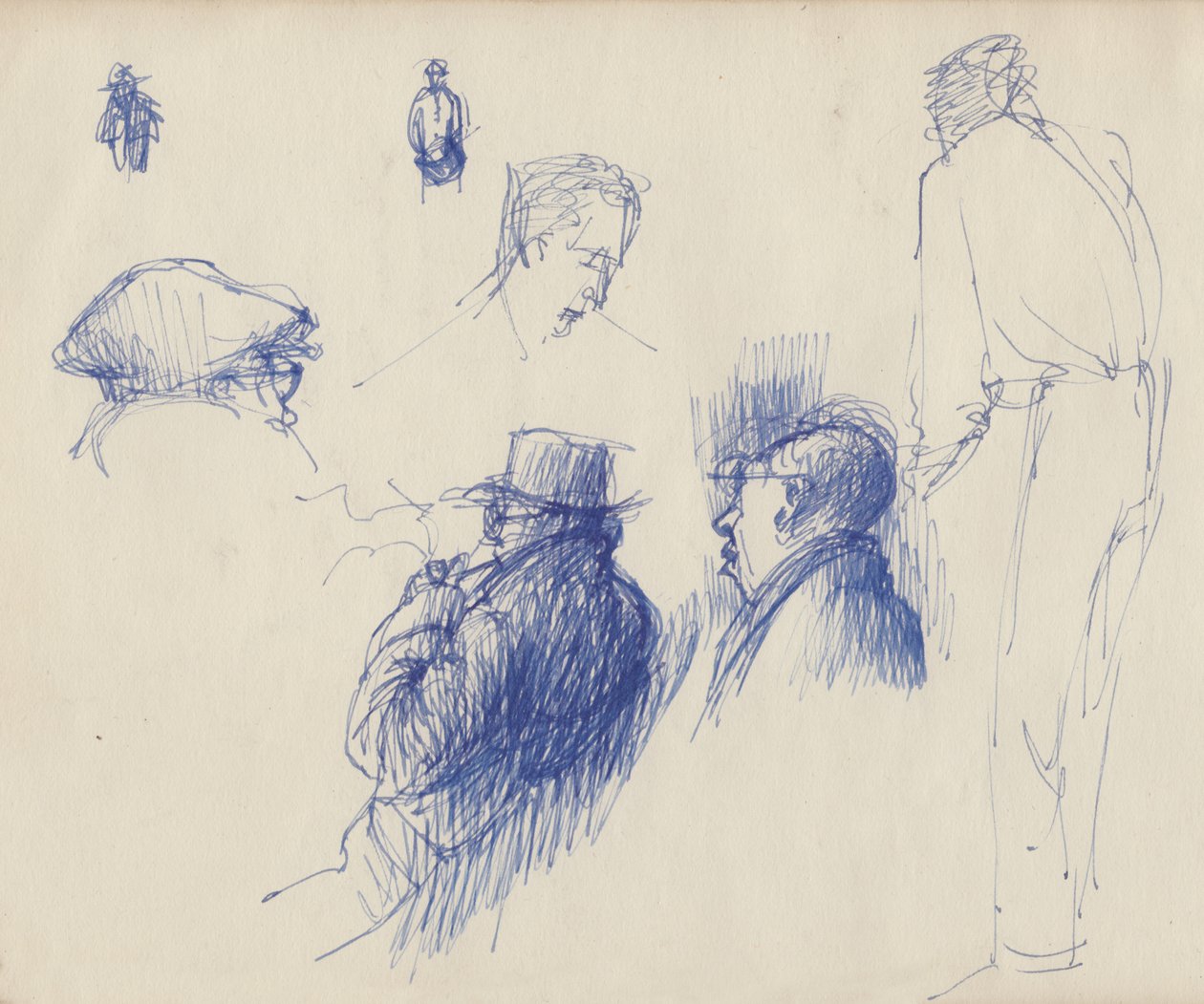 Studier, menn i hatter, c1950. av Shirley Markham