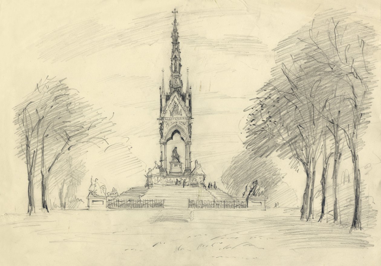 Albert Memorial, Kensington Gardens, London, c1950. av Shirley Markham