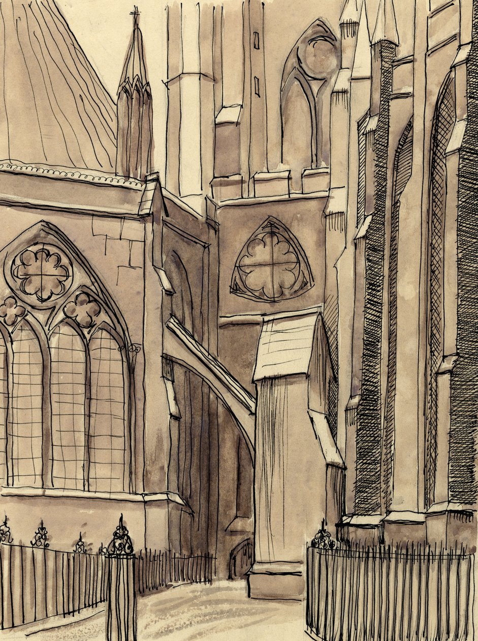 Kapittelhuset, Westminster Abbey, London, c1950. av Shirley Markham
