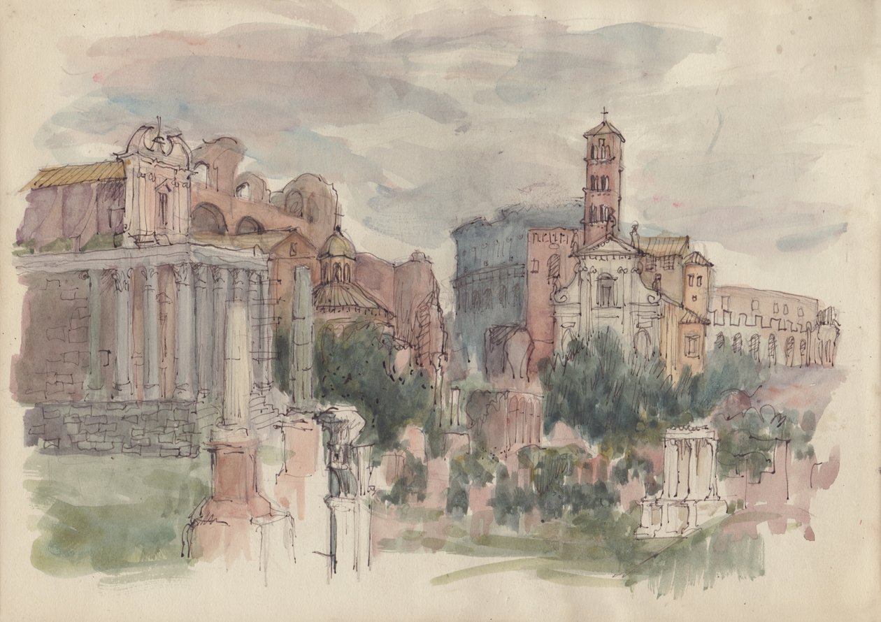 Forumet, Roma, ca 1950. av Shirley Markham