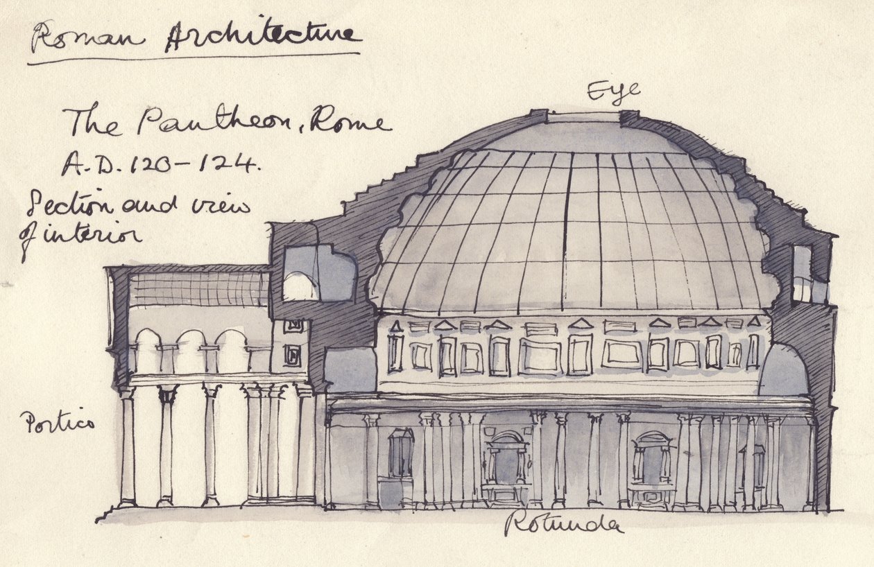 Pantheon, Roma, Italia, 1951. av Shirley Markham
