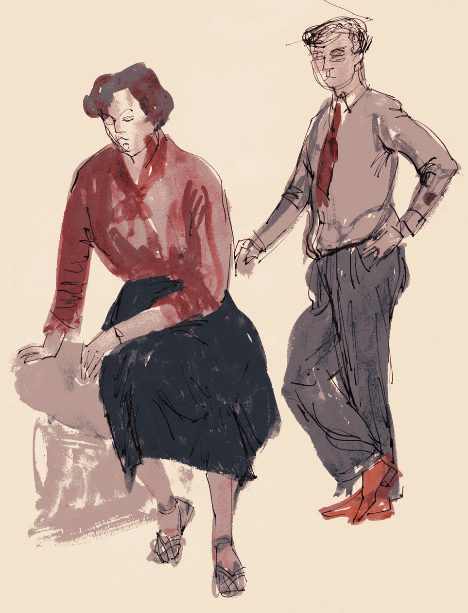 To figurer, 1953. av Shirley Markham