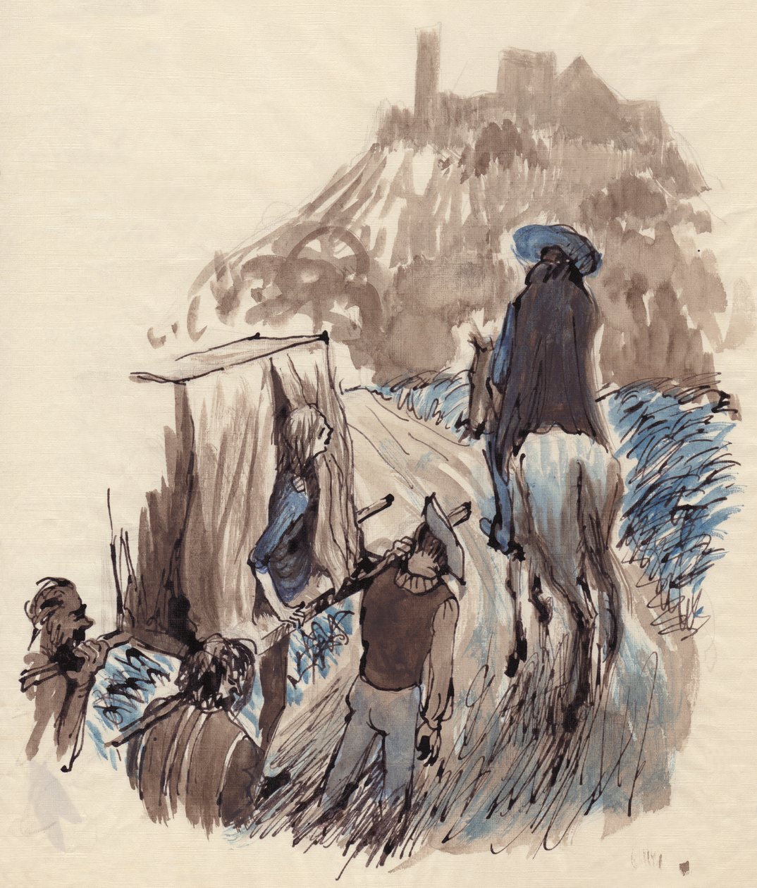 Kvinne i et kull, c1950. av Shirley Markham