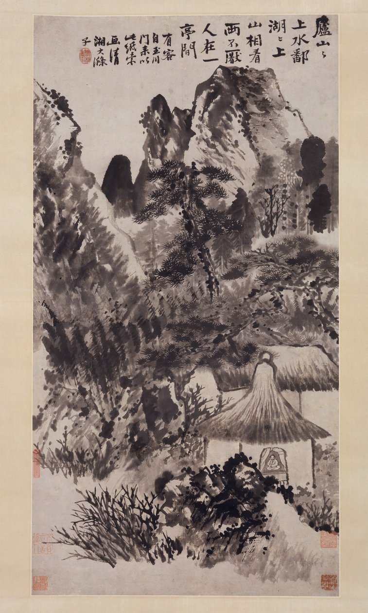 Hermitage i Mount Lu. av Shitao