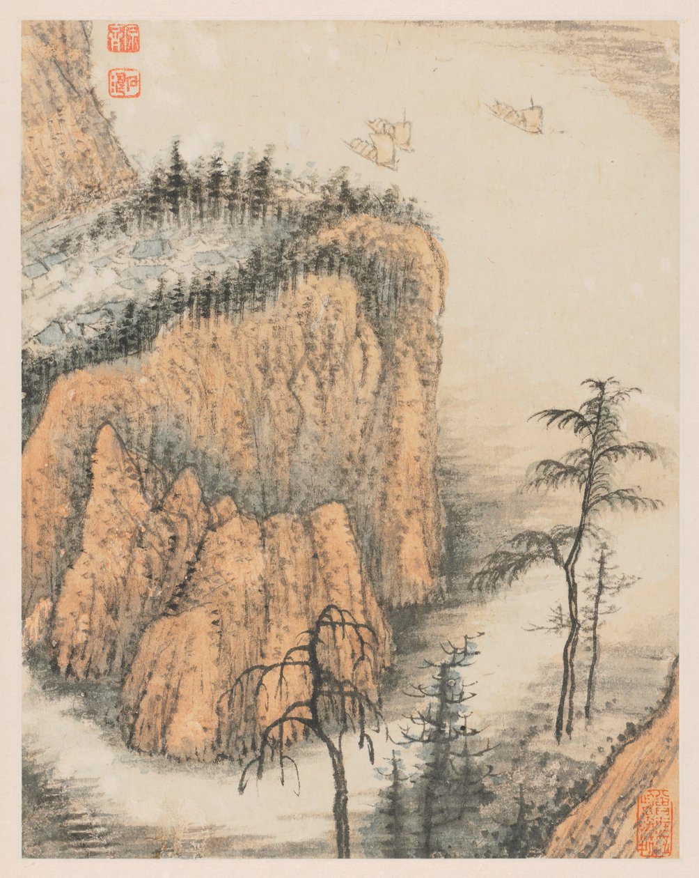 Minner om Qinhuai-elven, 1642-1707. av Shitao