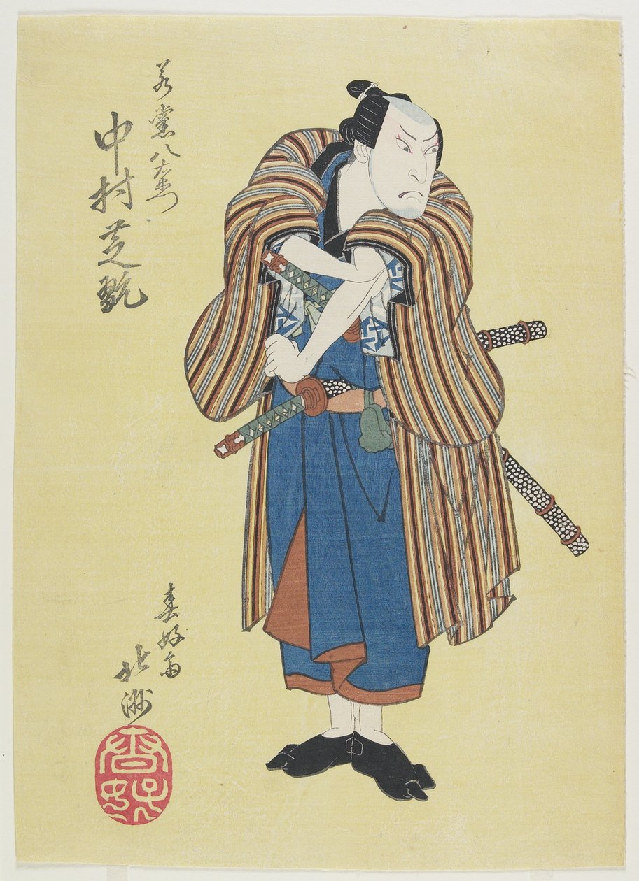 Skuespilleren Nakamura Shikan, tidlig på 1800-tallet av Shunkosai Hokushu
