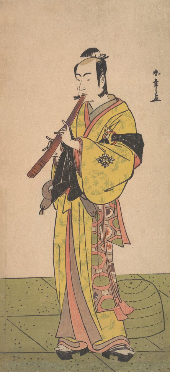 Ichikawa Bennosuke som en mann i Komuso-antrekk, ca. 1788. av Shunsho
