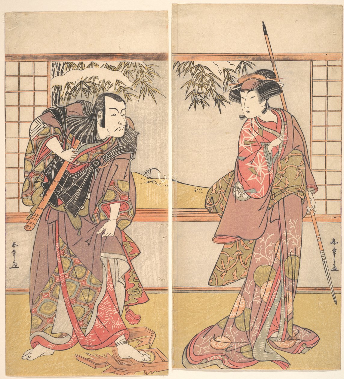 Kabuki ac and rs Hasegawa Toneya God idé d Ichikawa Dan Juro V, ikke sant? 1780-årene. av Shunsho
