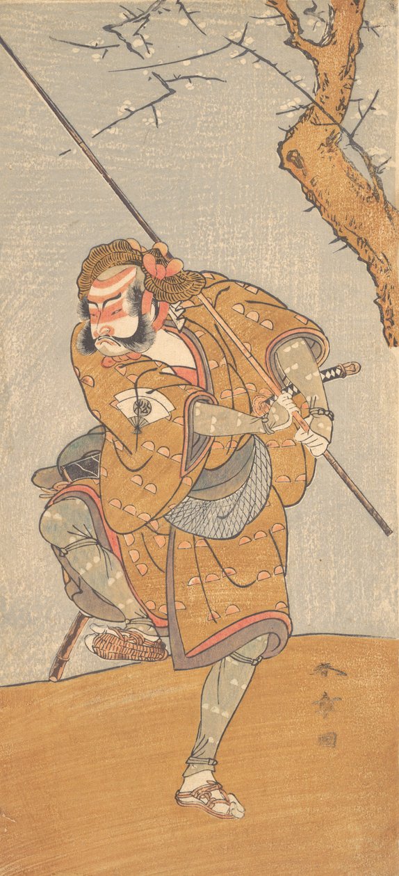 Onoe Matsusuke i rollen som Asahina i Edo no Haru Meisho Soga, 1773. av Shunsho