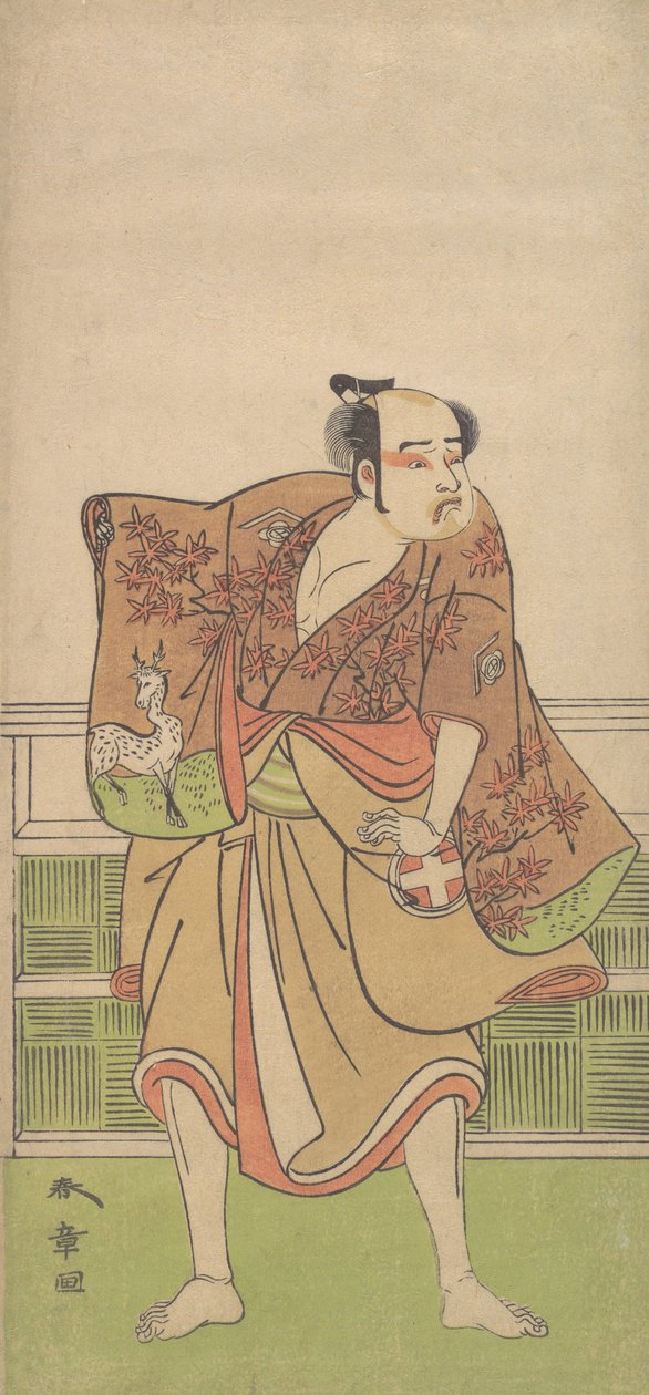 Otani Hiroemon i rollen som Gokumon no Shobei, 9. måned, 1774. av Shunsho