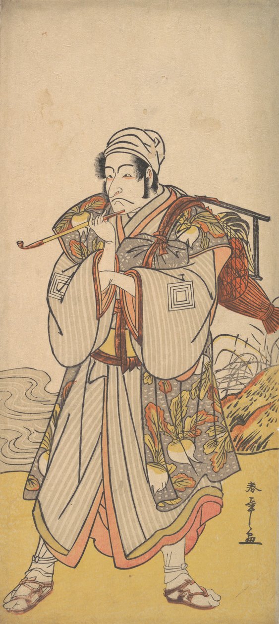 Skuespilleren Danjuro III som en omreisende kjøpmann, 1726-1792. av Shunsho