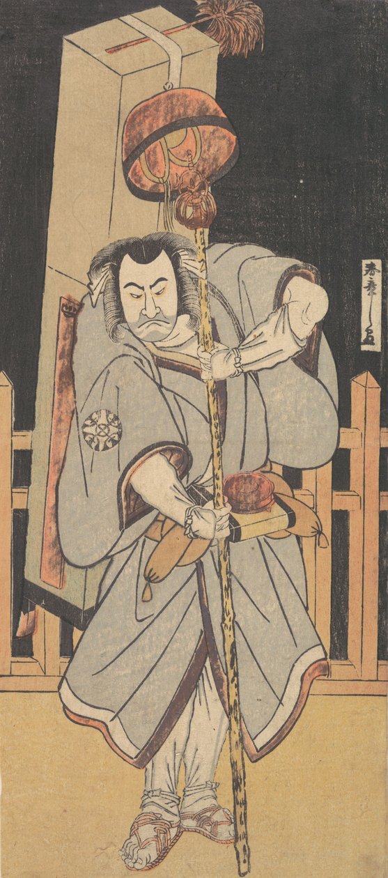 Den første Nakamura Nakazo som en Rokuju Rokubu STÅR ved ght, 1780. av Shunsho