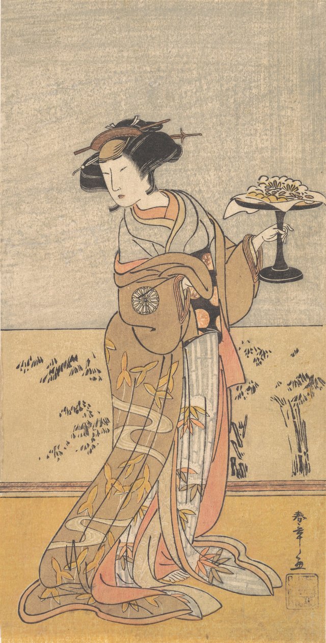 Den første Nakamura Tomijuro i rollen som Shigenoi, 10. måned, 1777. av Shunsho
