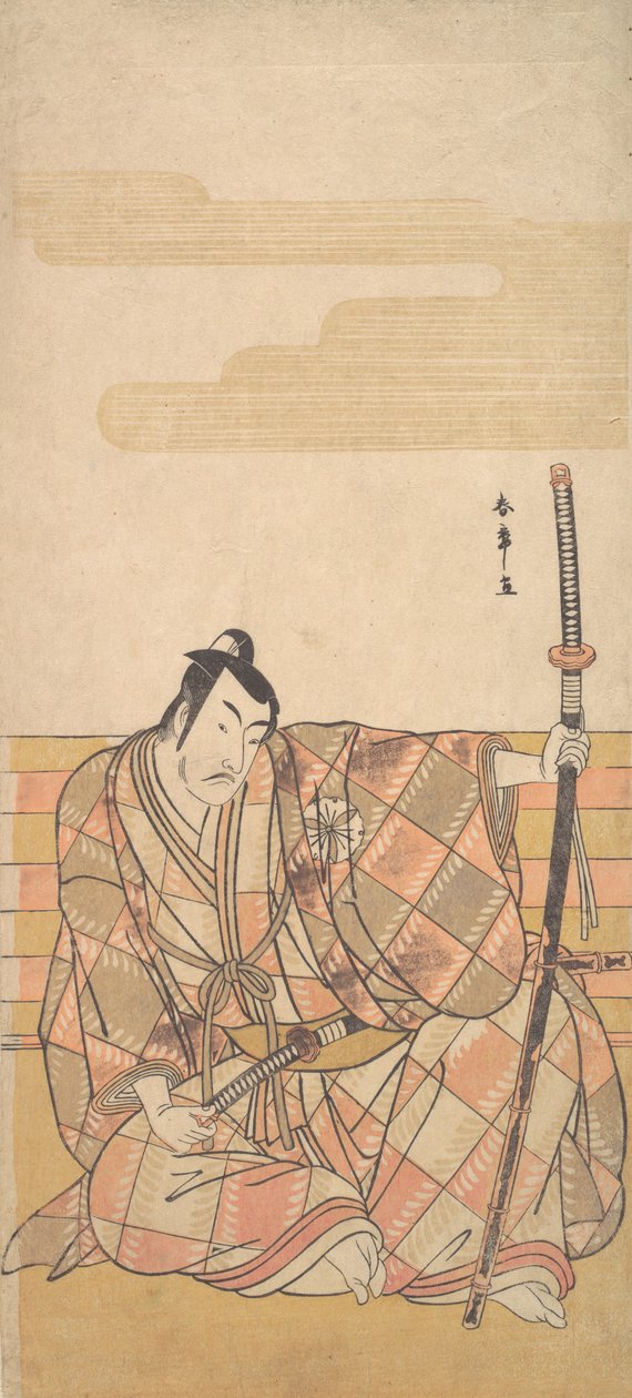 Den fjerde Matsumoto Kounhaku som en samurai, ikke sant? 1782. av Shunsho