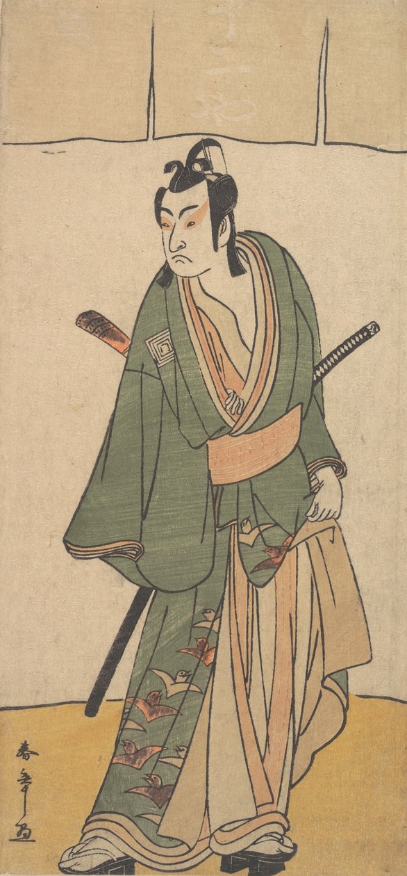 Den andre Ichikawa Monnosuke i rollen som Soga no Juro Sukenari, 2. måned, 1785. av Shunsho