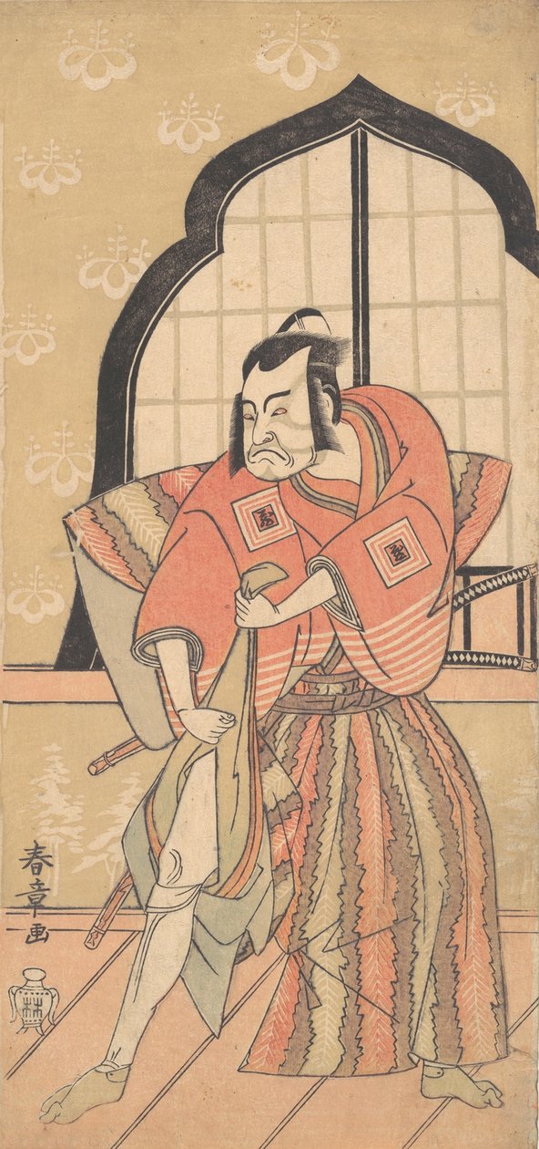 Den tredje Ichikawa Danzo som en samurai kledd i en seremoniell Kamishimo, 1769 eller av Shunsho