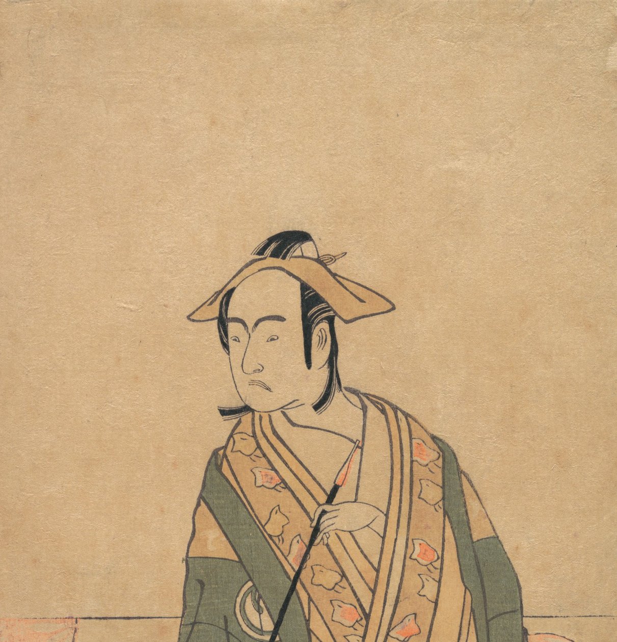Den tredje Sawamura Sojuro i rollen som Soga no Juro, ca. 1779. av Shunsho