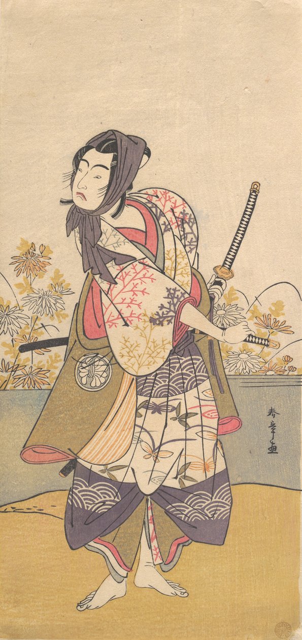 Den tredje Segawa Kikunojo i rollen som Soga no Goro Tokimune, 2. måned, 1785. av Shunsho