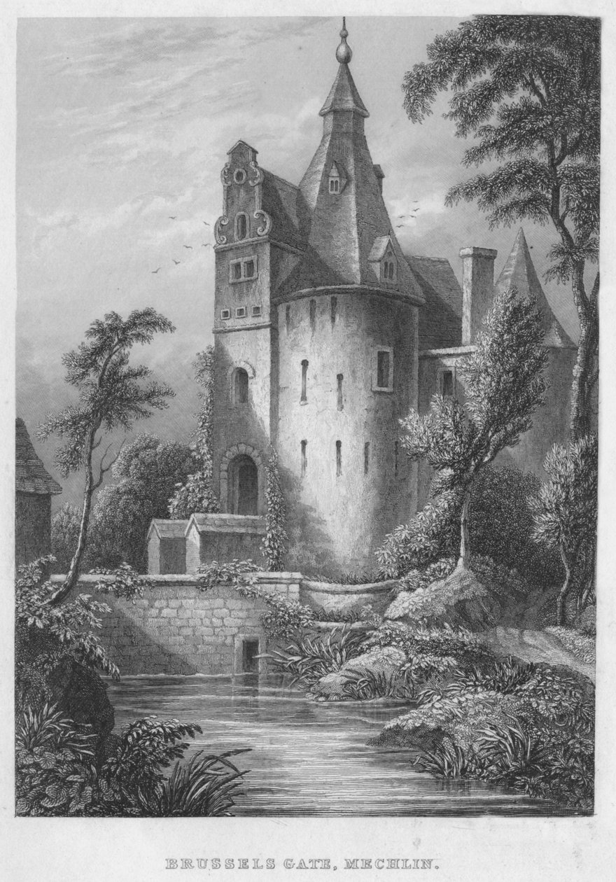 Brussel-porten, Mechlen, 1850 av Shury and Son