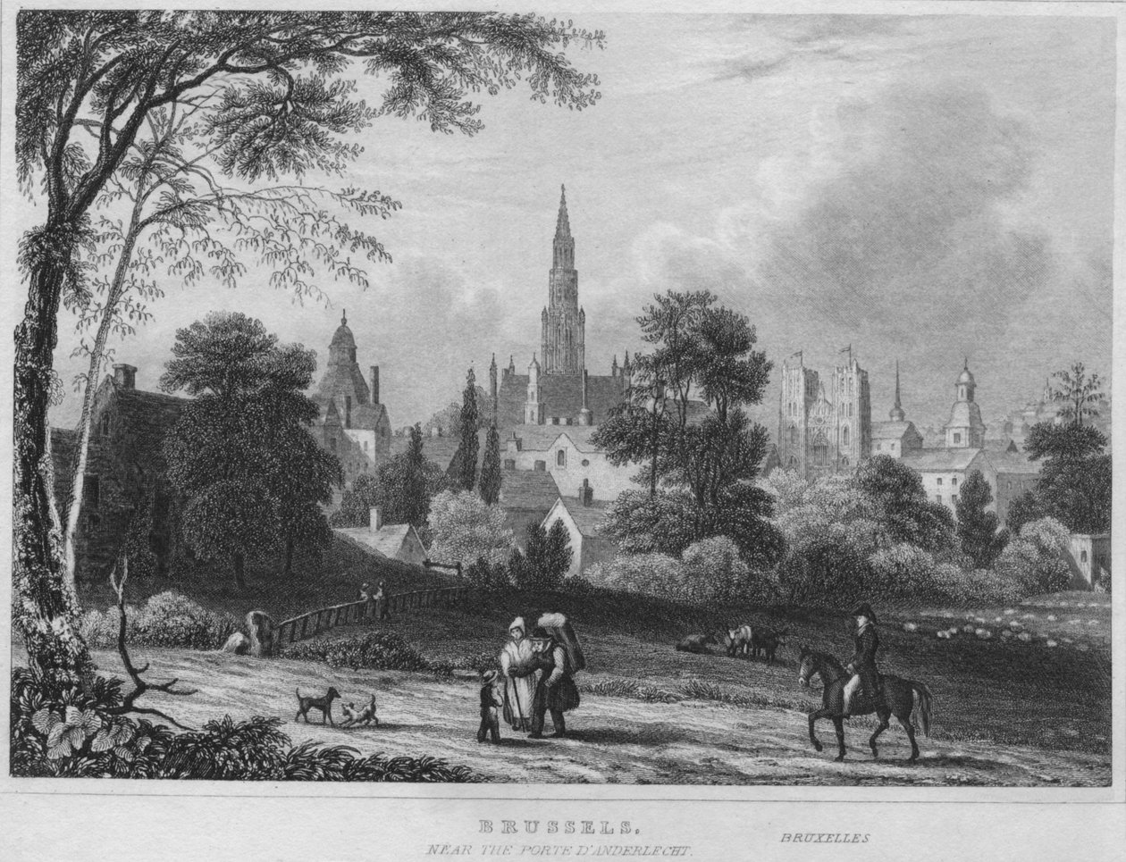 Brussel, nær Porte DAnderlecht, 1850 av Shury and Son